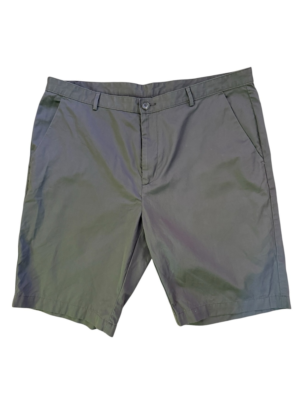 Calvin Klein Men's Classic Grey Flat Front Chino Shorts Size 38 10” Inseam